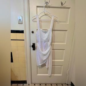 Scalloped sequins dress